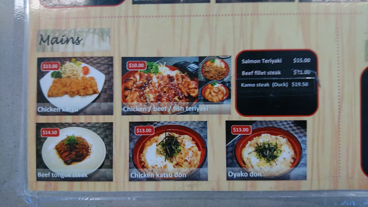 Menu, Kanta Japanese Kitchen