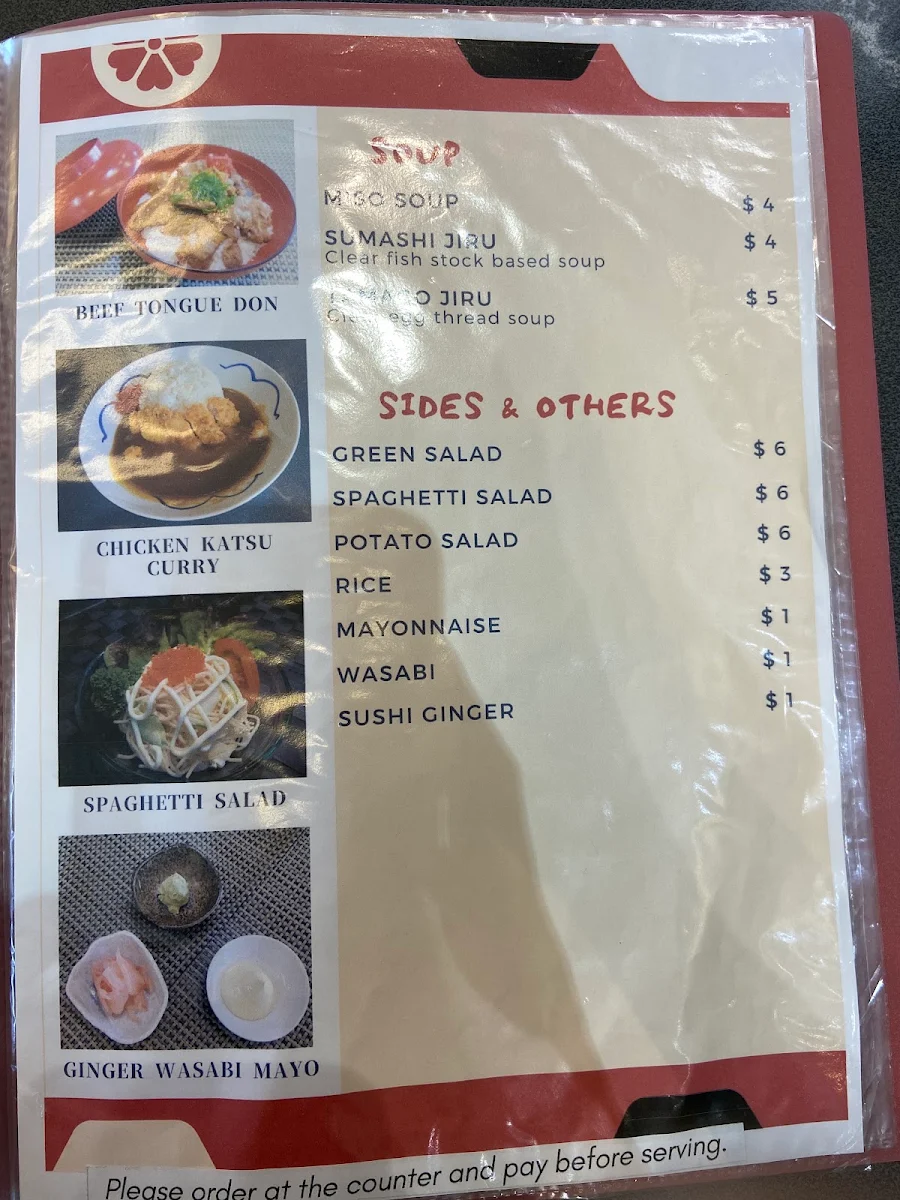 Menu, Kanta Japanese Kitchen