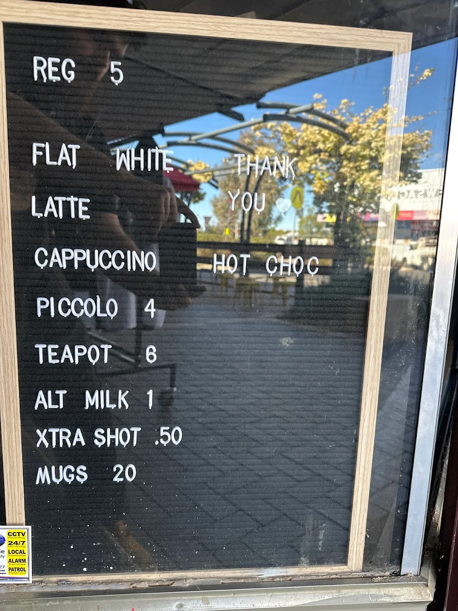 Menu, Yellowbelly Cafe