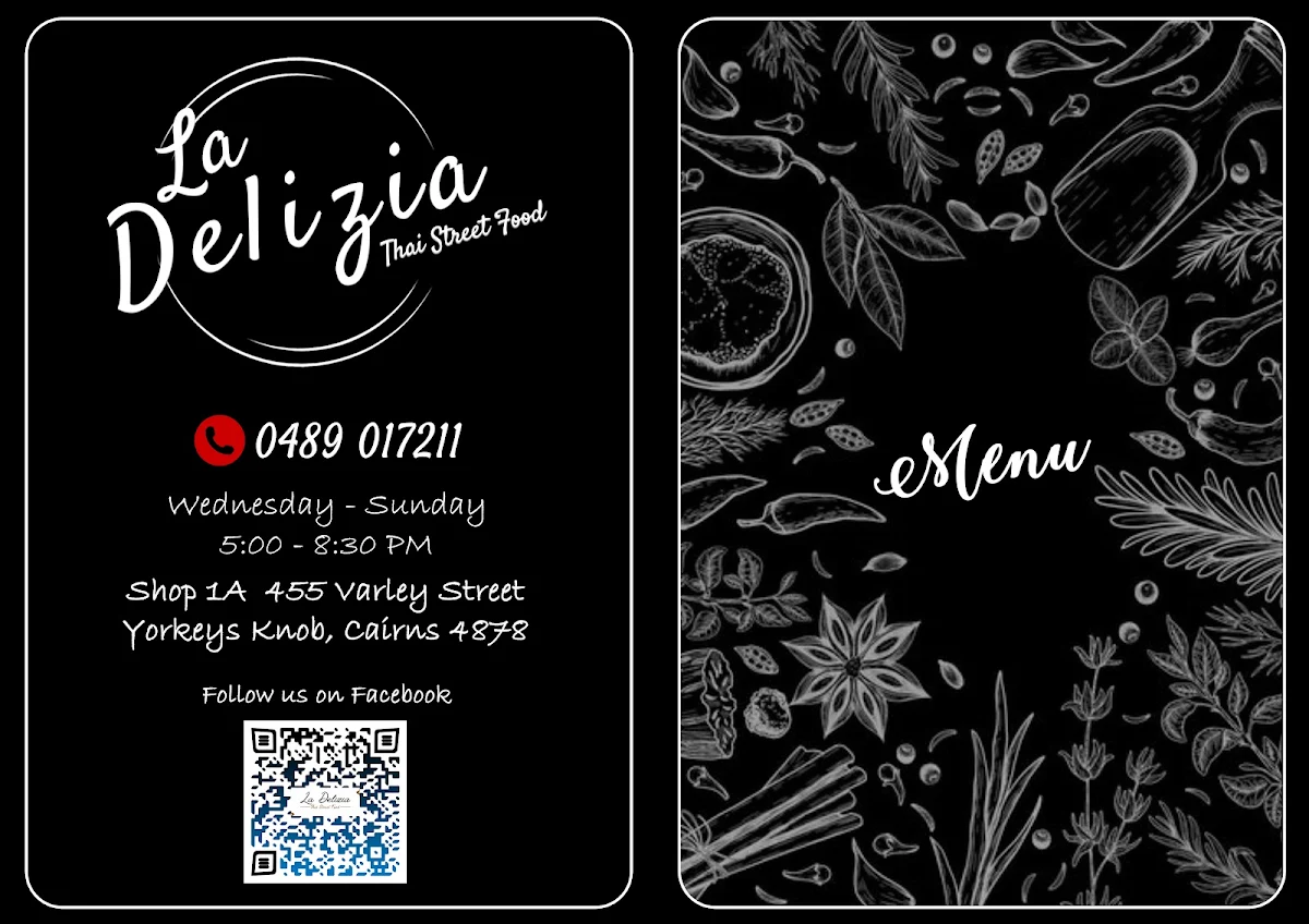 Menu, La Delizia - Thai Street Food