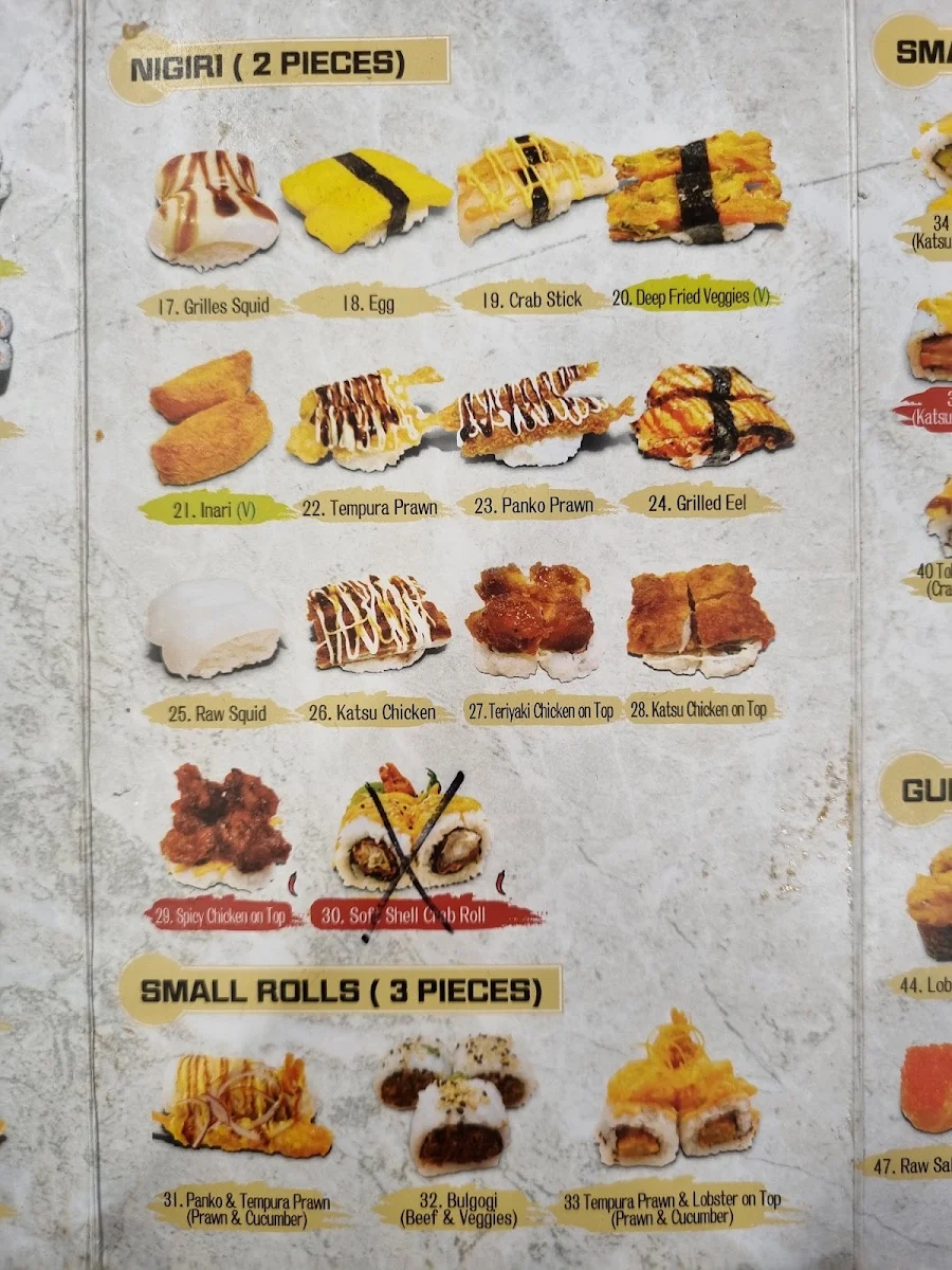 Menu, RYU