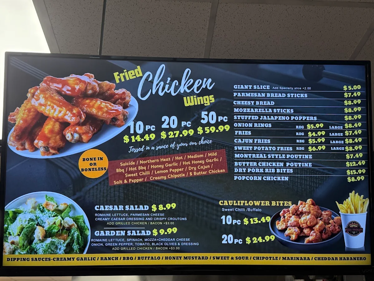 Menu, Pizza Therapy