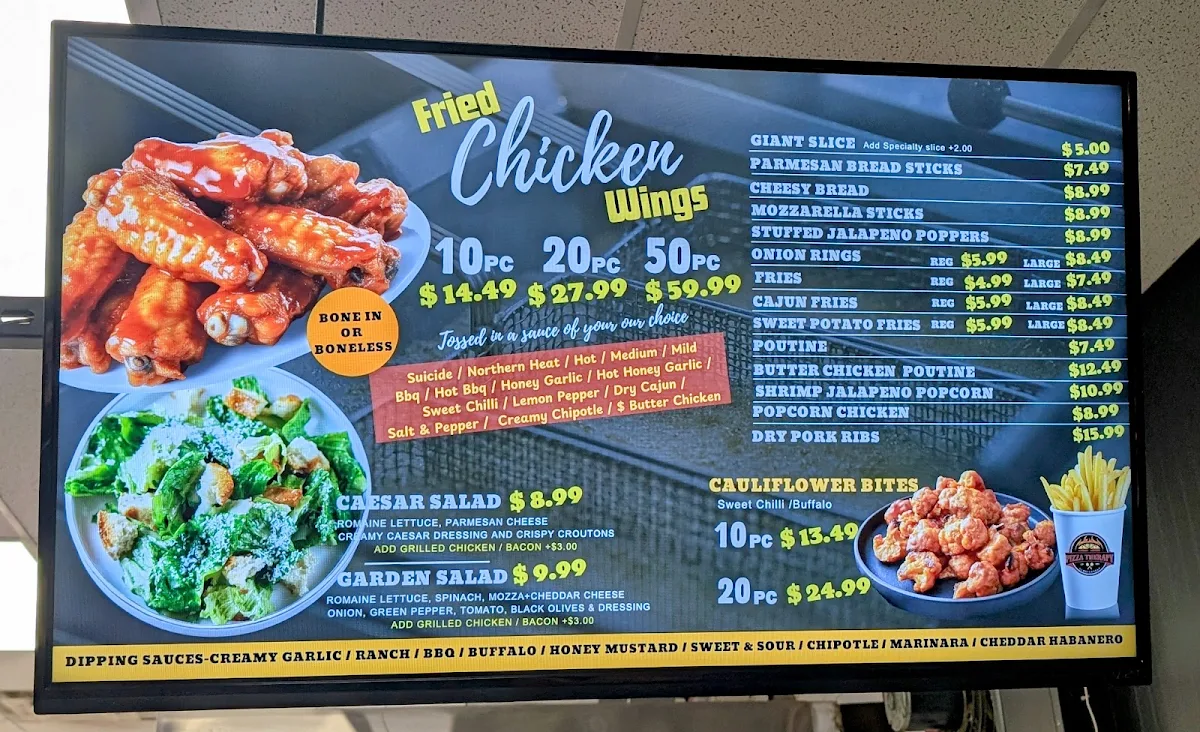 Menu, Pizza Therapy
