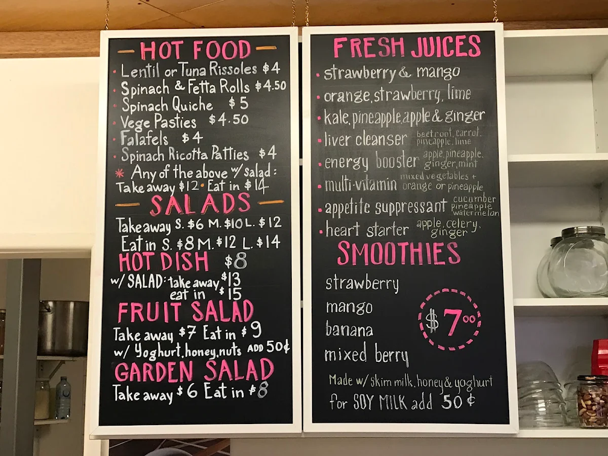 Menu, Simply Foods