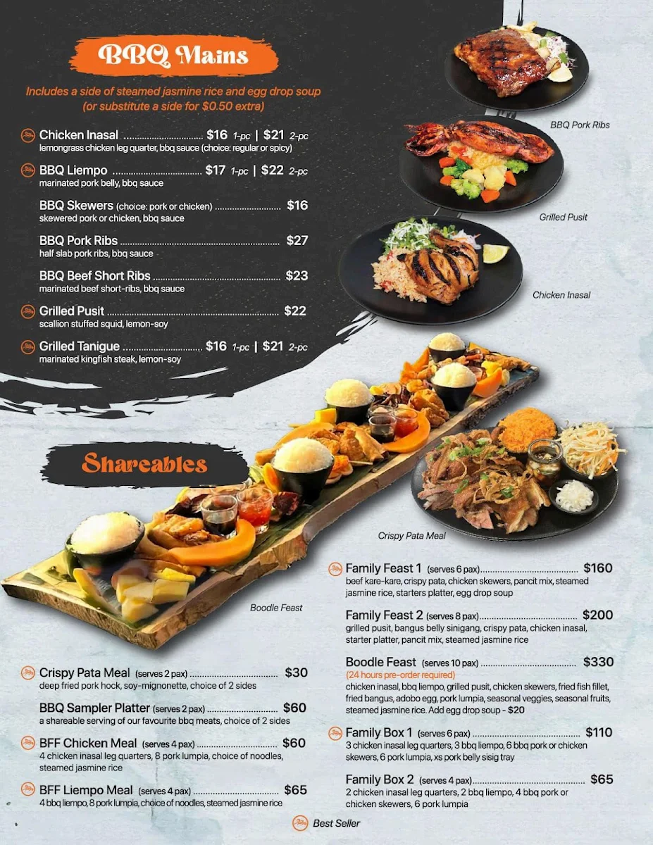 Menu, Amihan Grill + Bakeshop