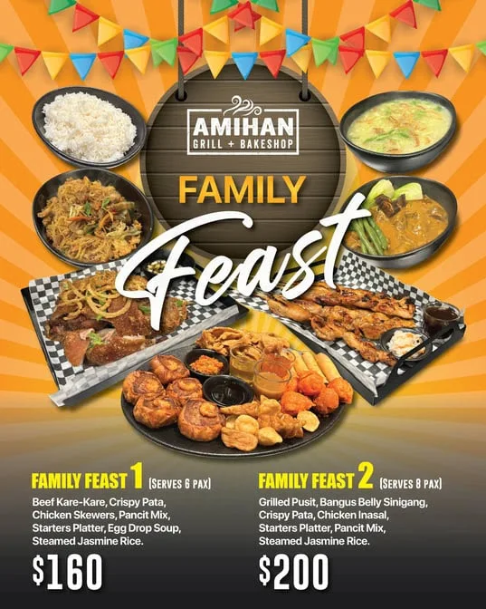 Menu, Amihan Grill + Bakeshop