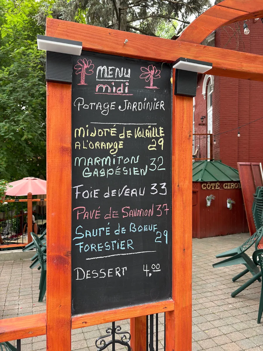 Menu, Restaurant Le Parvis Du Vieux Clocher
