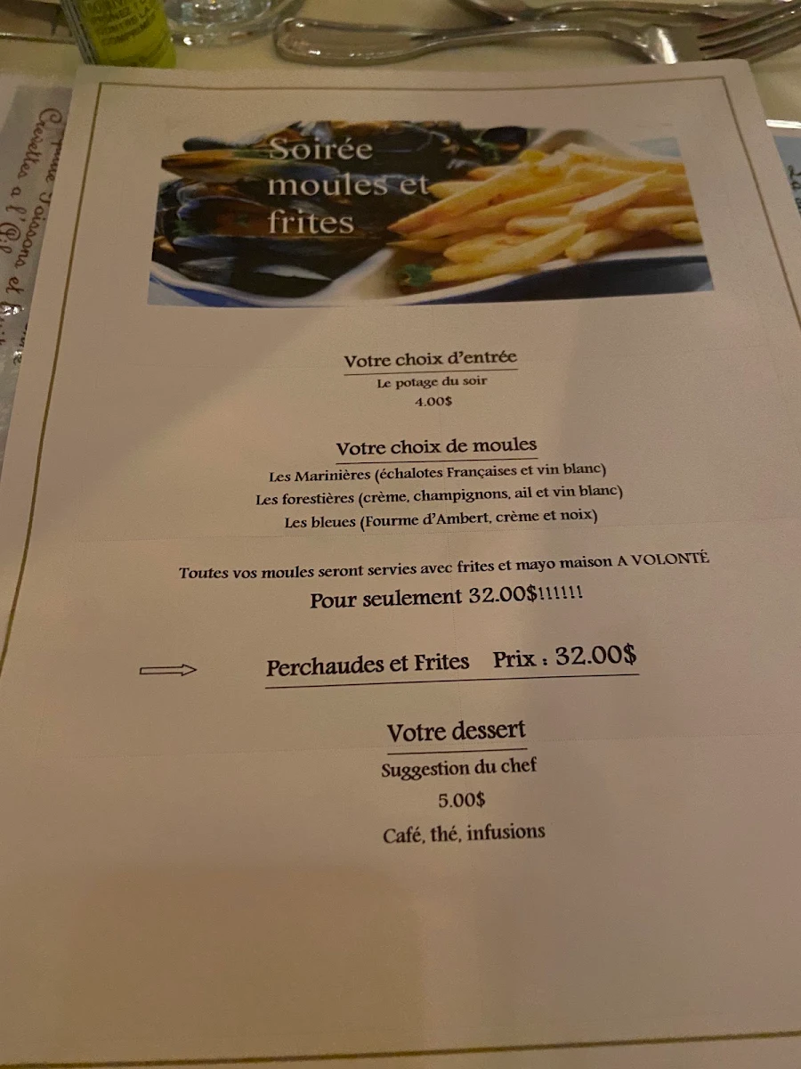 Menu, Restaurant Le Parvis Du Vieux Clocher