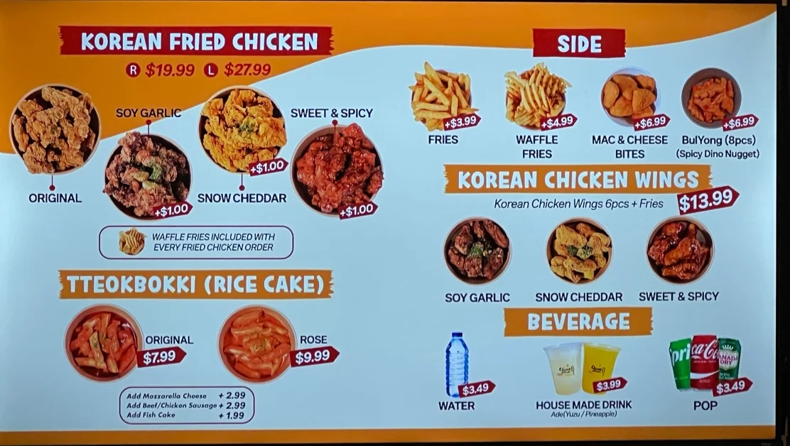Menu, TM Wander