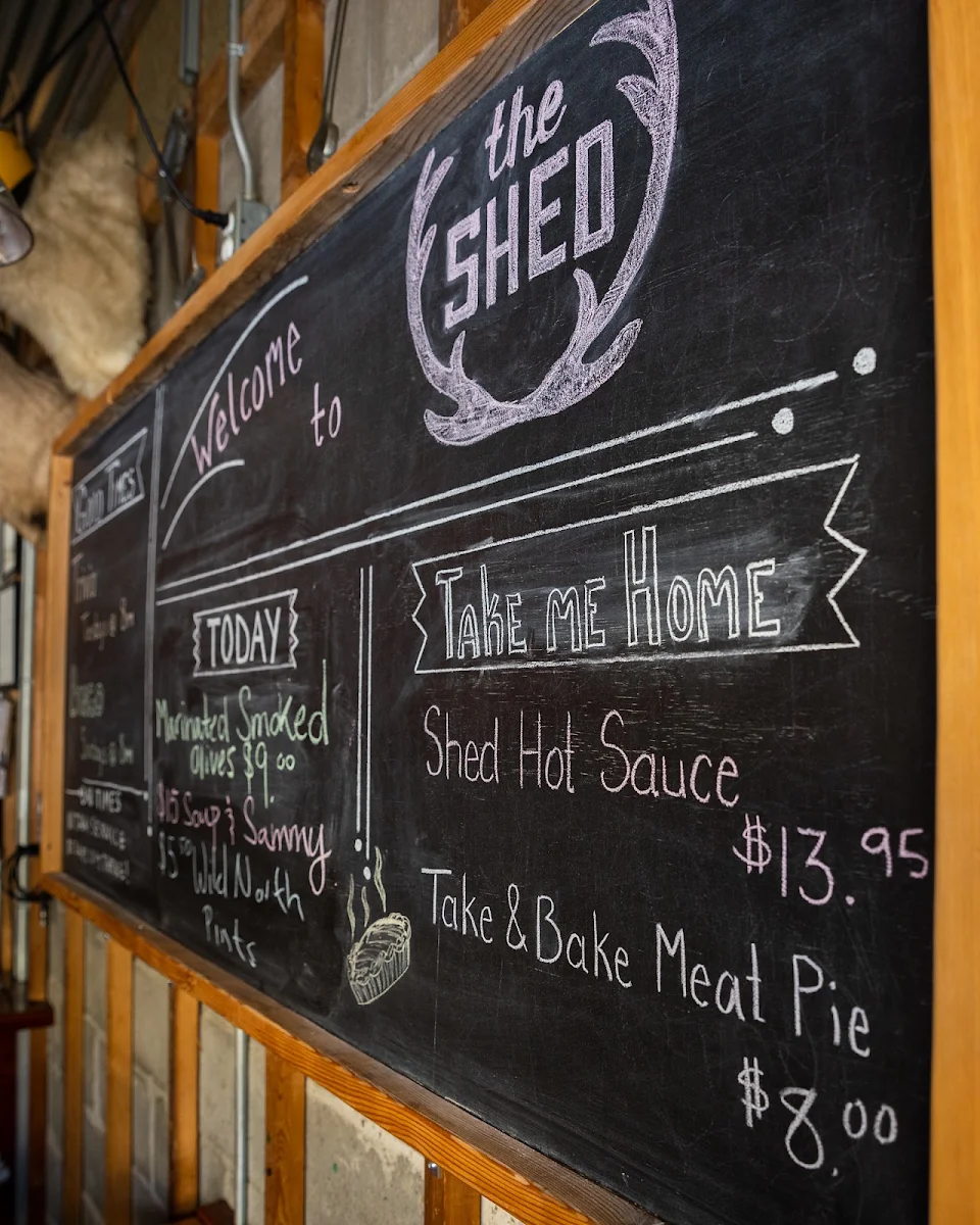 Menu, The Shed