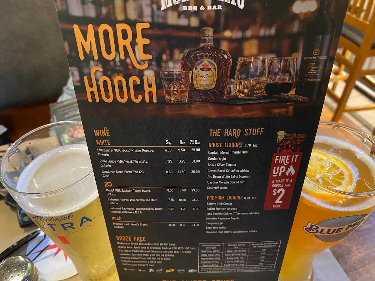 Menu, Montana’s BBQ & Bar