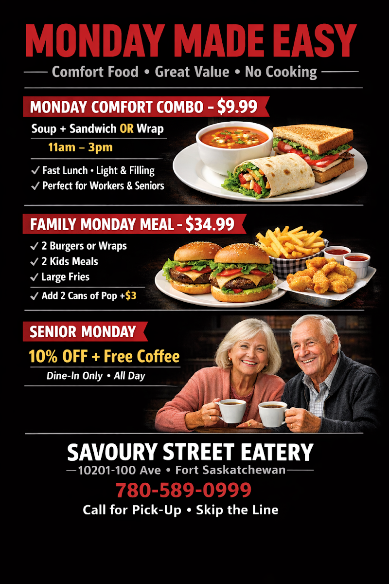 Menu, Savoury Street Eatery