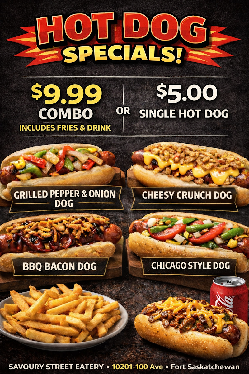 Menu, Savoury Street Eatery