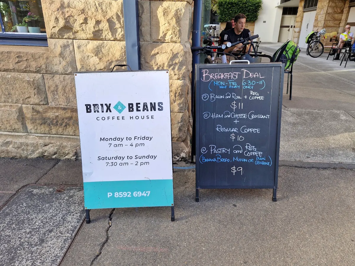 Menu, Brix & Beans Coffee House