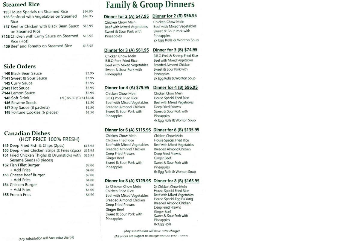 Menu, Kitchen On The Ridge