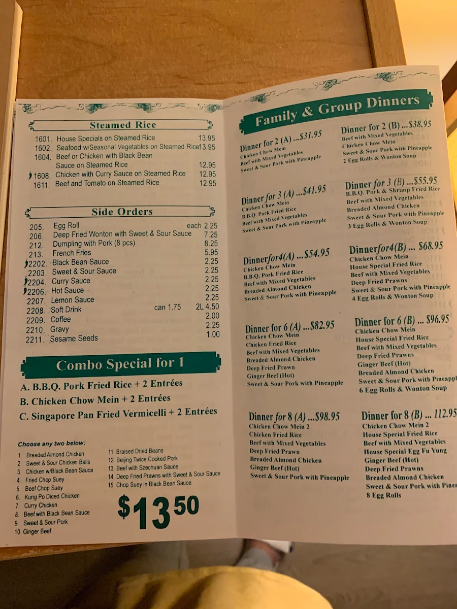 Menu, Kitchen On The Ridge
