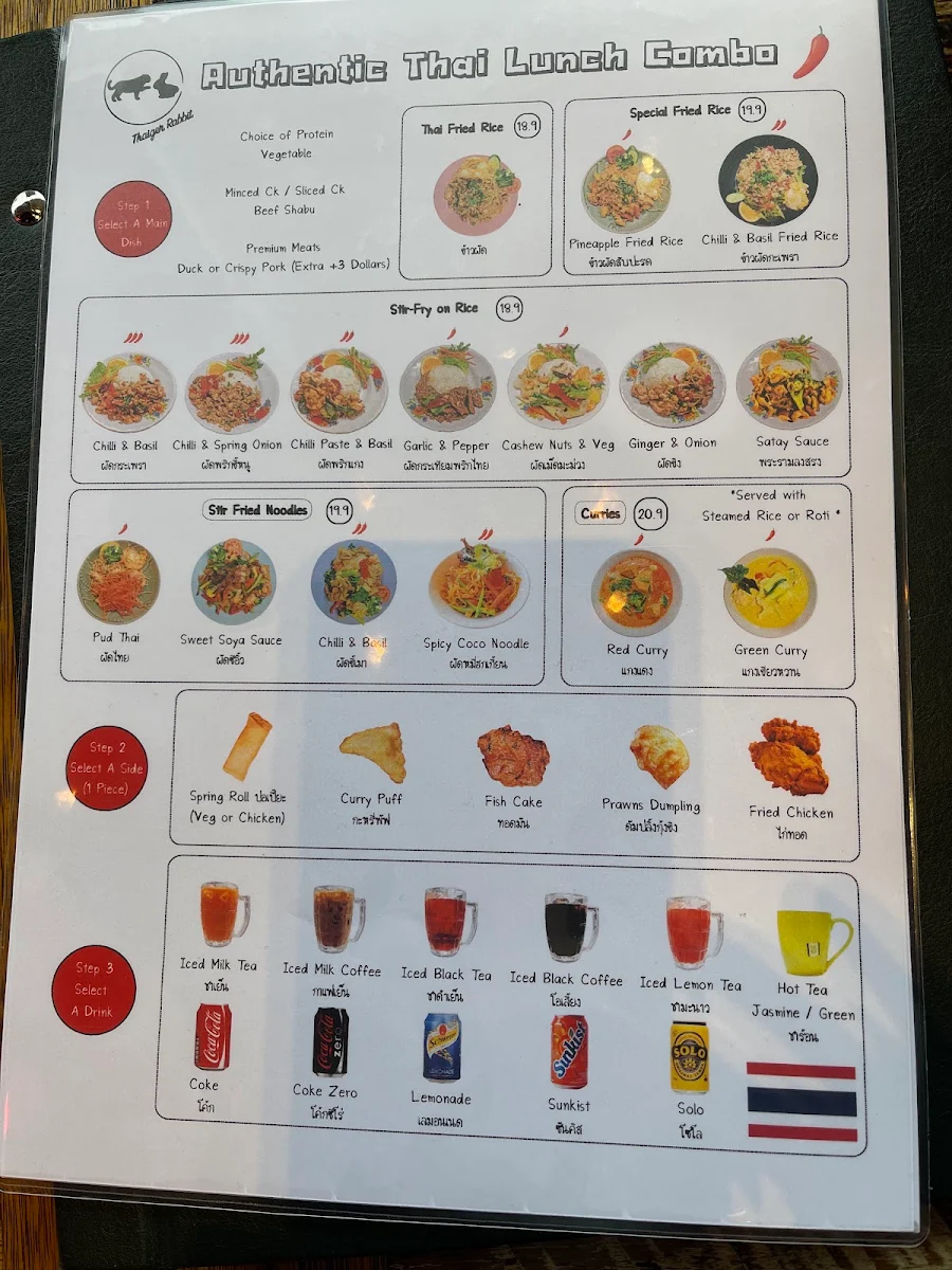 Menu, Thaiger Rabbit by Ying Thai
