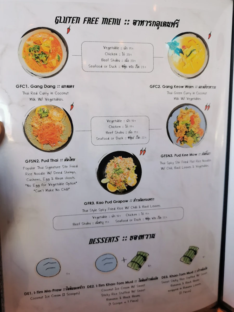 Menu, Thaiger Rabbit by Ying Thai