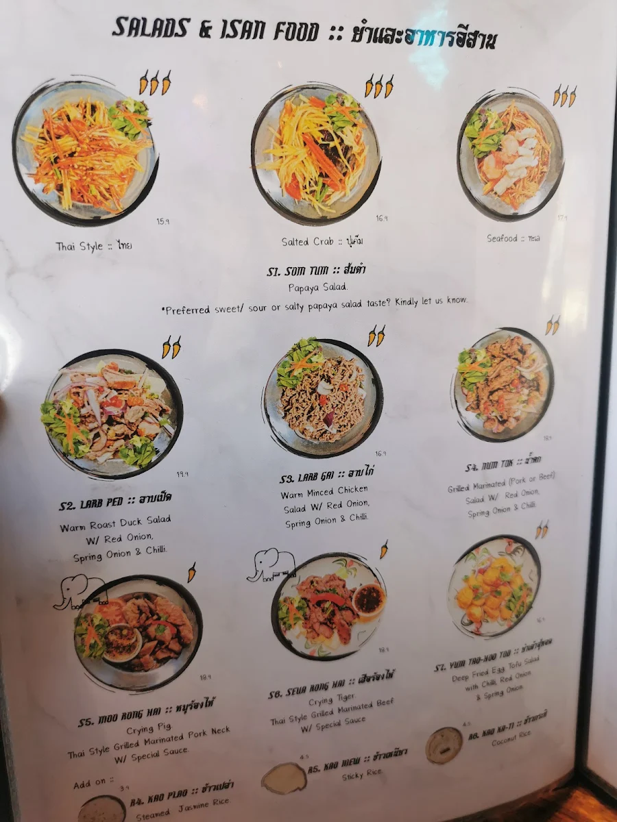 Menu, Thaiger Rabbit by Ying Thai