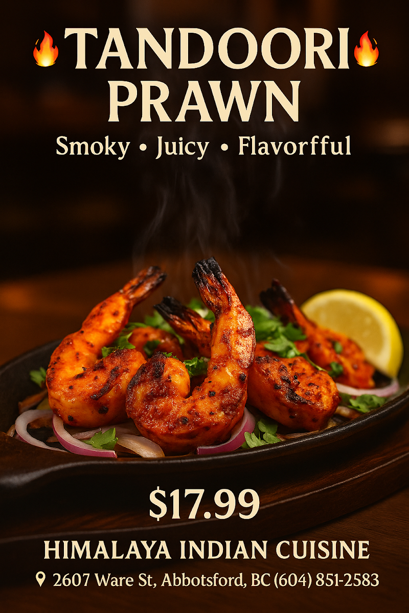 Menu, Himalaya Indian Cuisine
