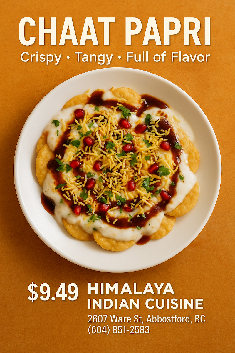 Menu, Himalaya Indian Cuisine
