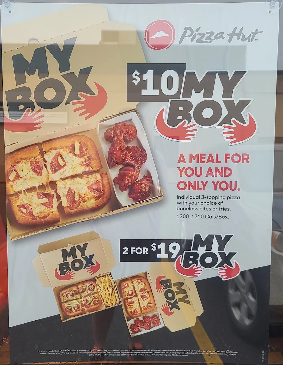 Menu, Pizza Hut