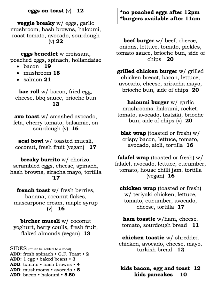 Menu, Hidden Perk