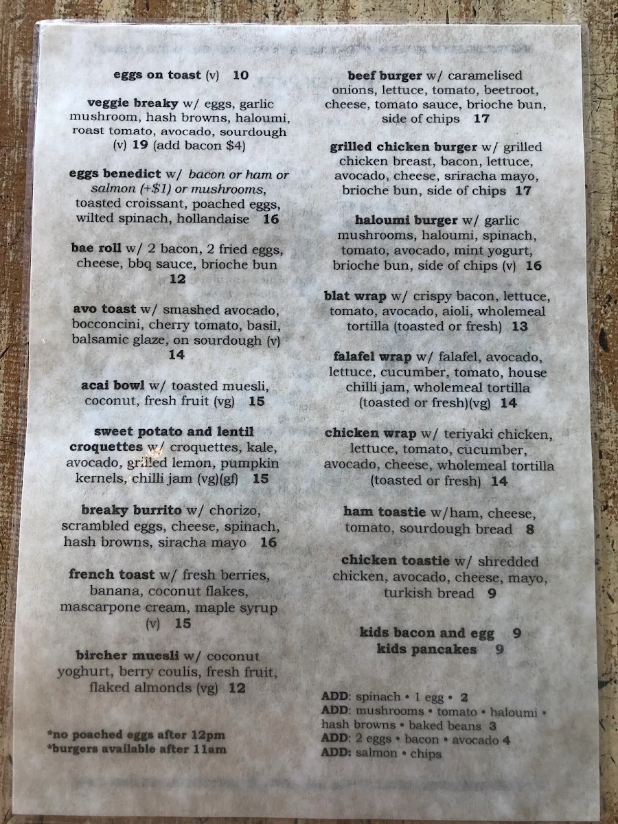 Menu, Hidden Perk