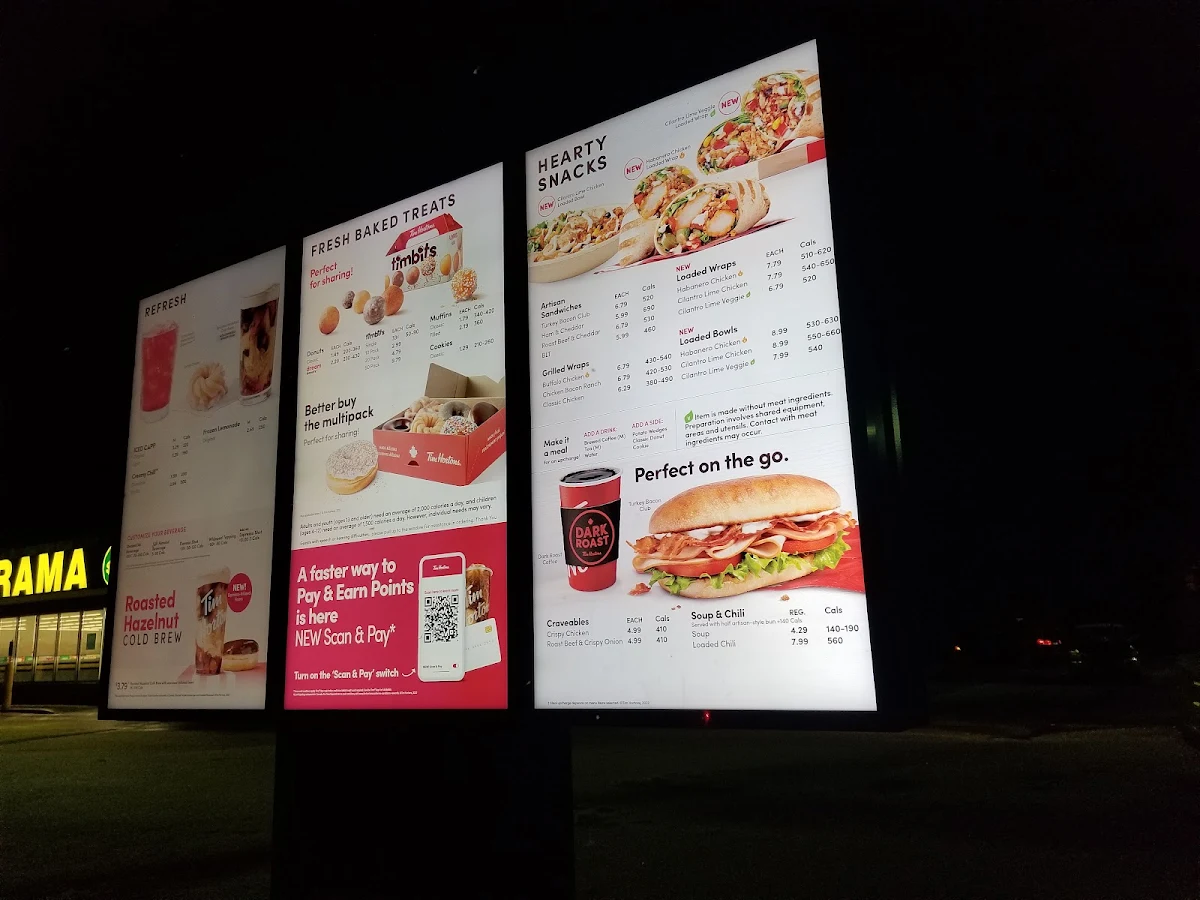 Menu, Tim Hortons