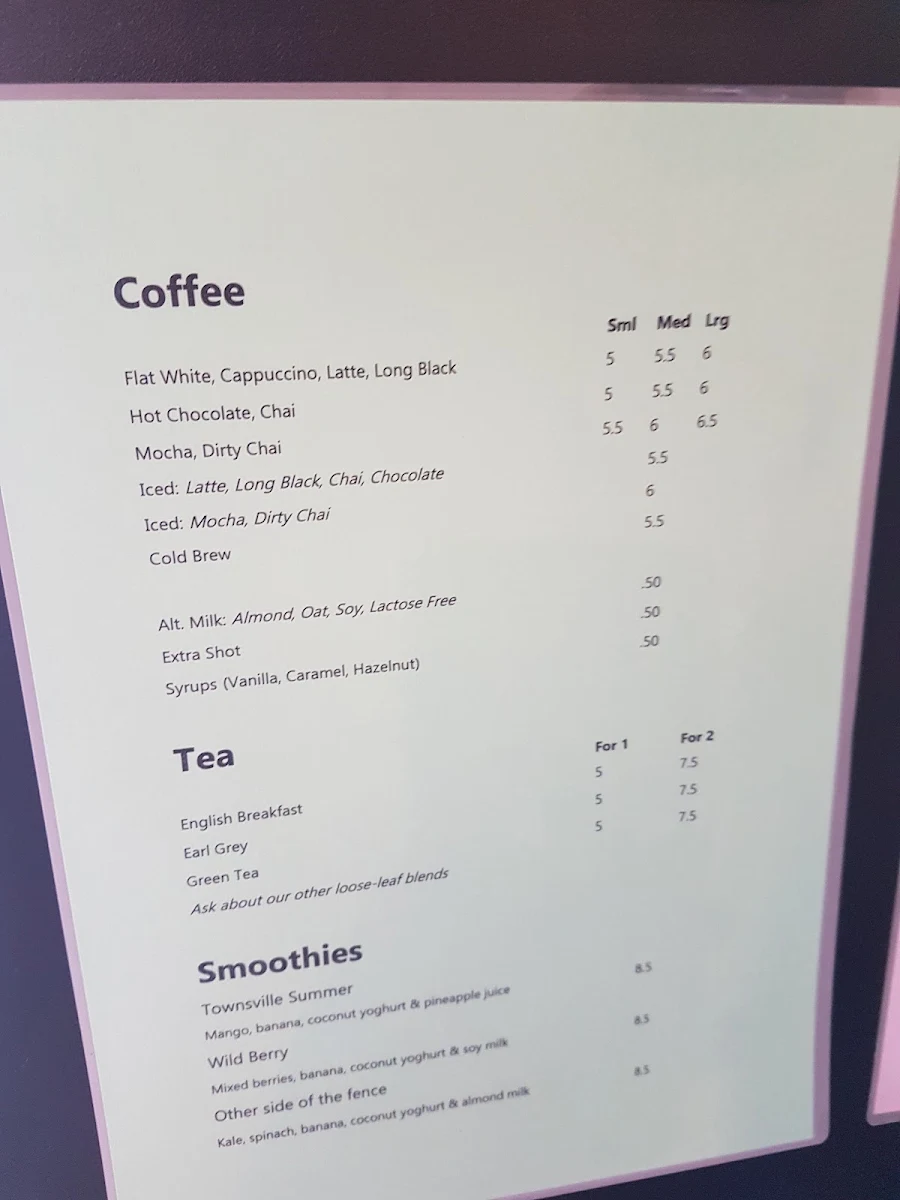 Menu, Hoi Polloi - Espresso Bar