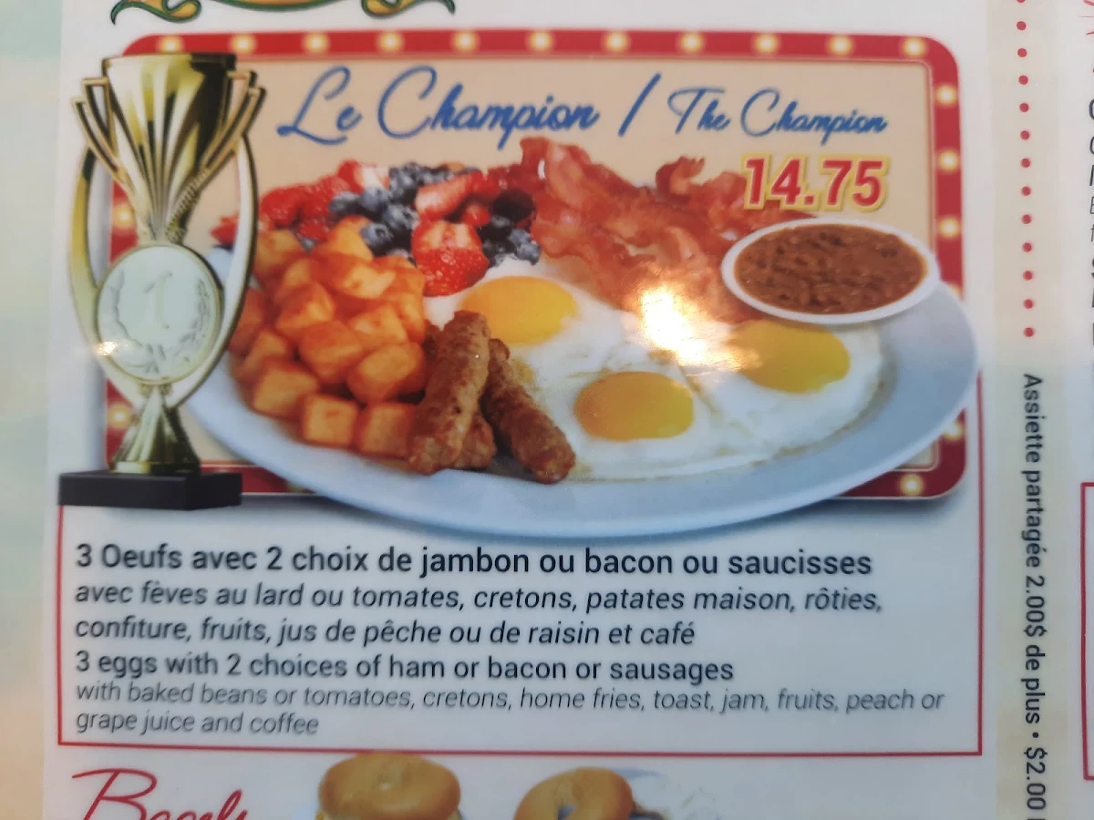 Menu, Restaurants Pataterie La Belle Province