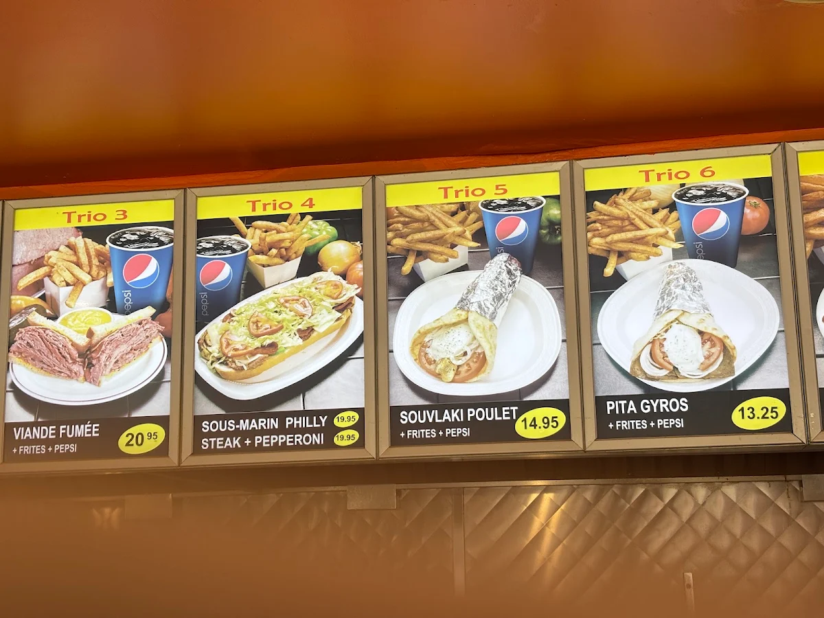 Menu, Restaurants Pataterie La Belle Province