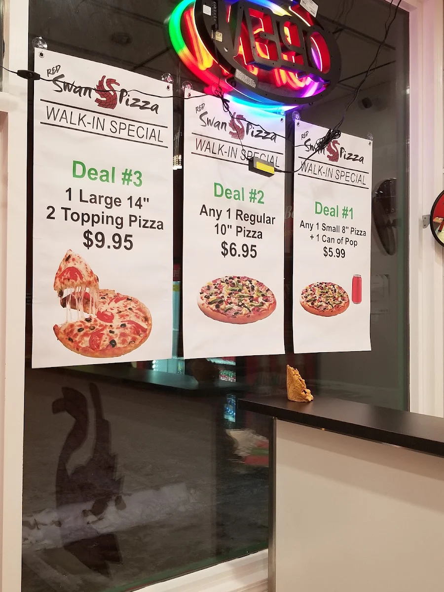 Menu, Red Swan Pizza - North Battleford