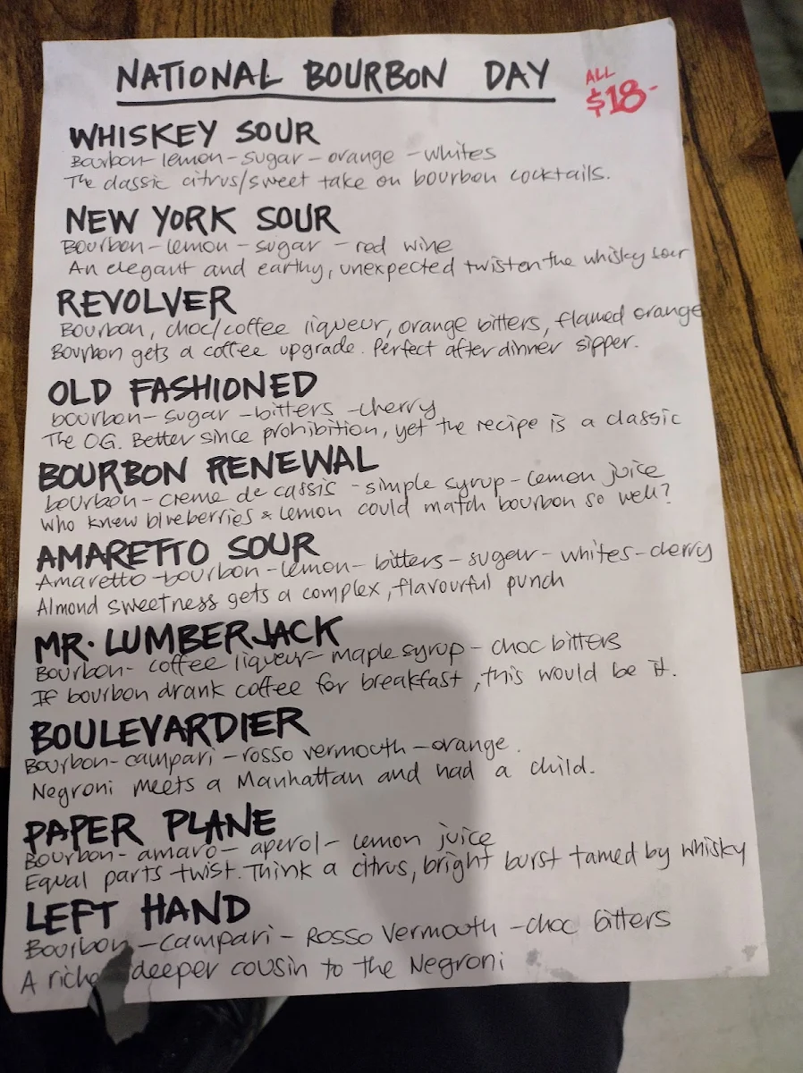 Menu, Fat Frog Kitchen & Cocktails