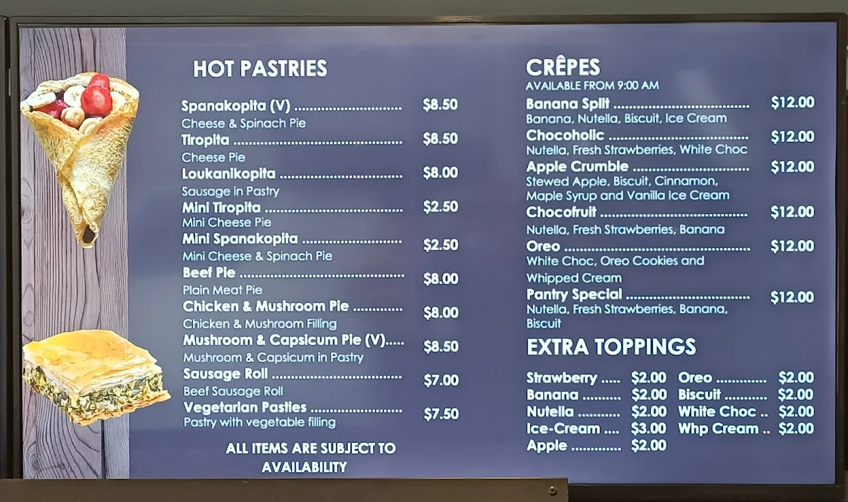 Menu, Pantry on Station