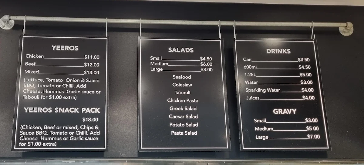 Menu, Royal Chicken