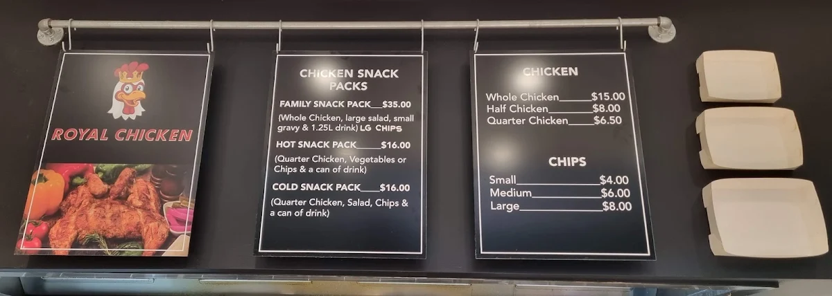 Menu, Royal Chicken