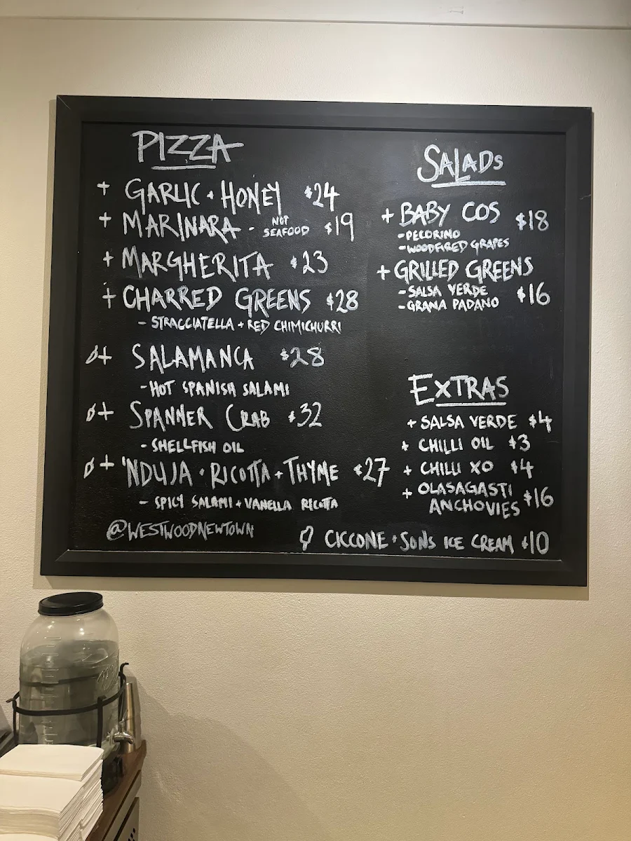 Menu, Westwood