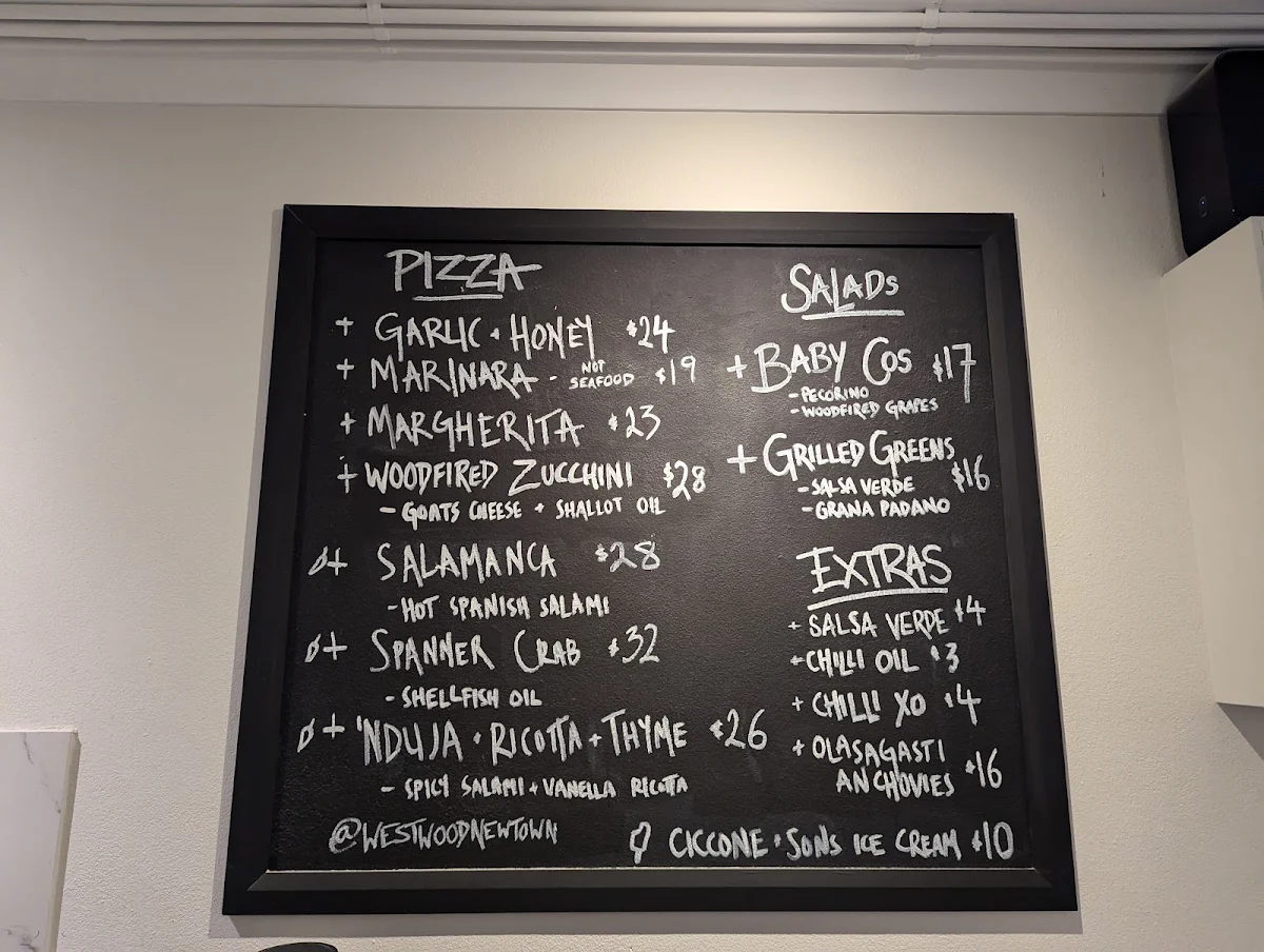 Menu, Westwood