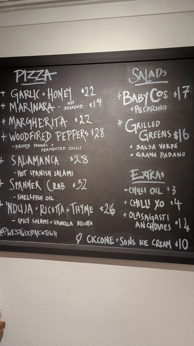 Menu, Westwood