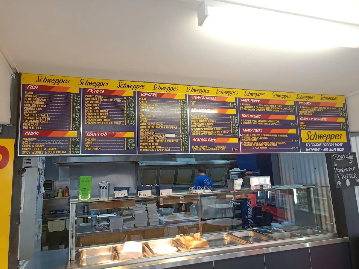 Menu, Inlet Fish & Chips