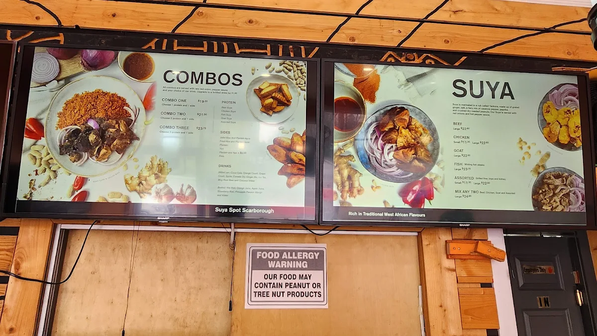 Menu, The Suya Spot Scarborough