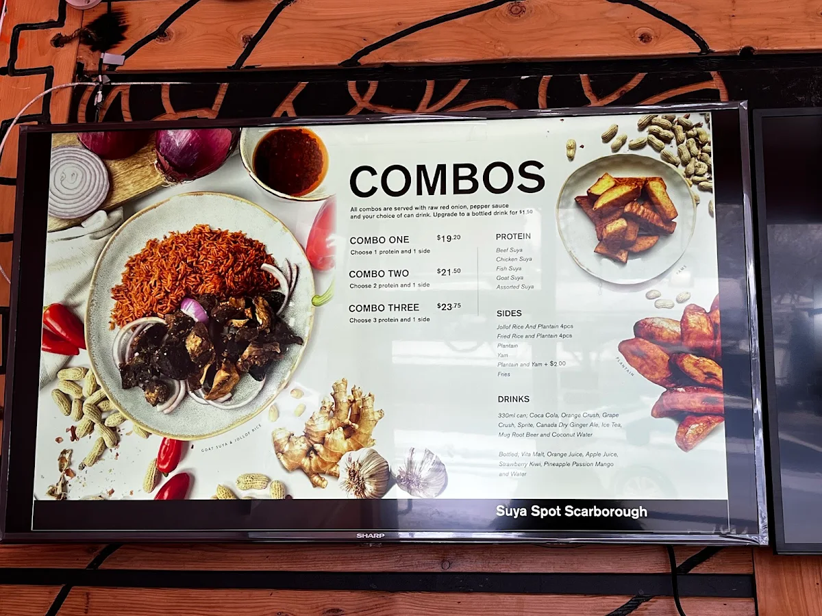 Menu, The Suya Spot Scarborough