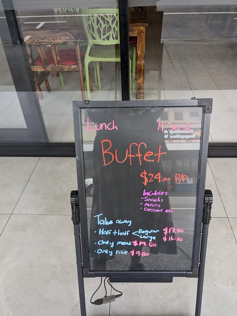Menu, Golden Star Buffet Restaurant