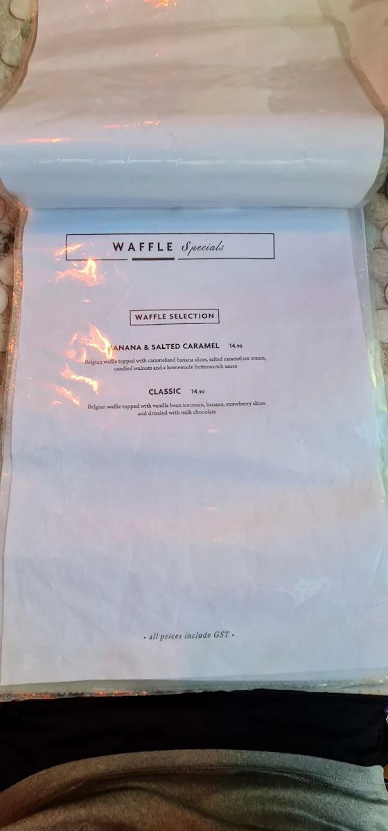 Menu, Glaçage