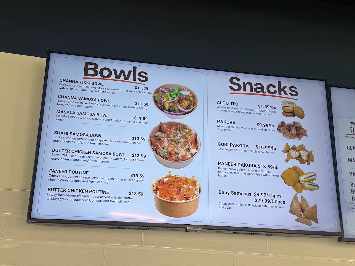 Menu, The Samosa House