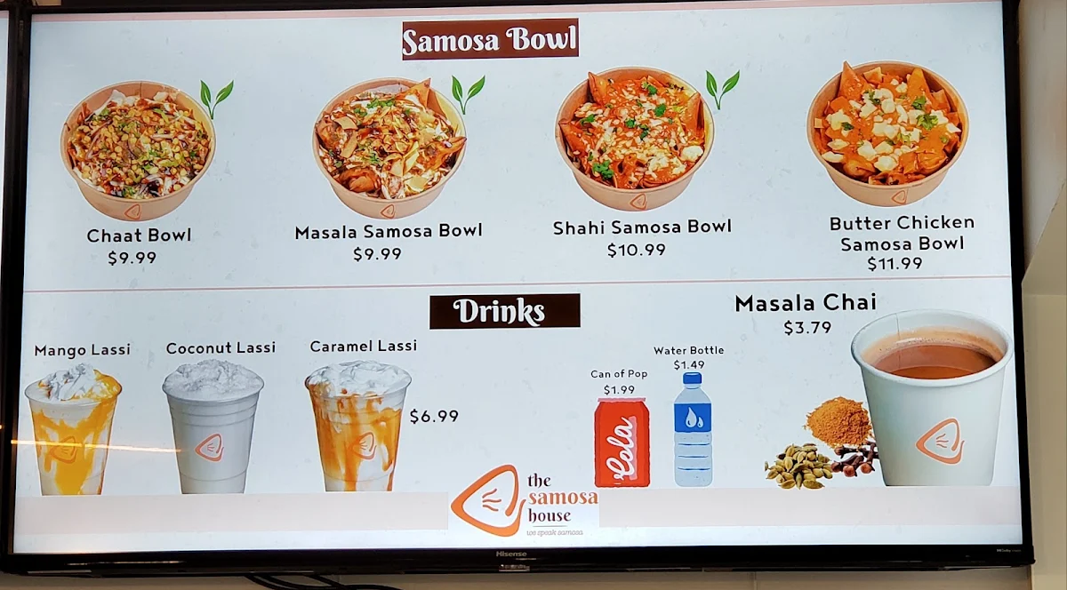 Menu, The Samosa House