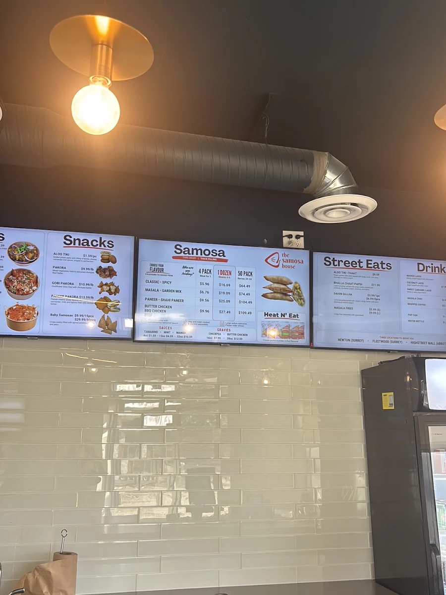 Menu, The Samosa House