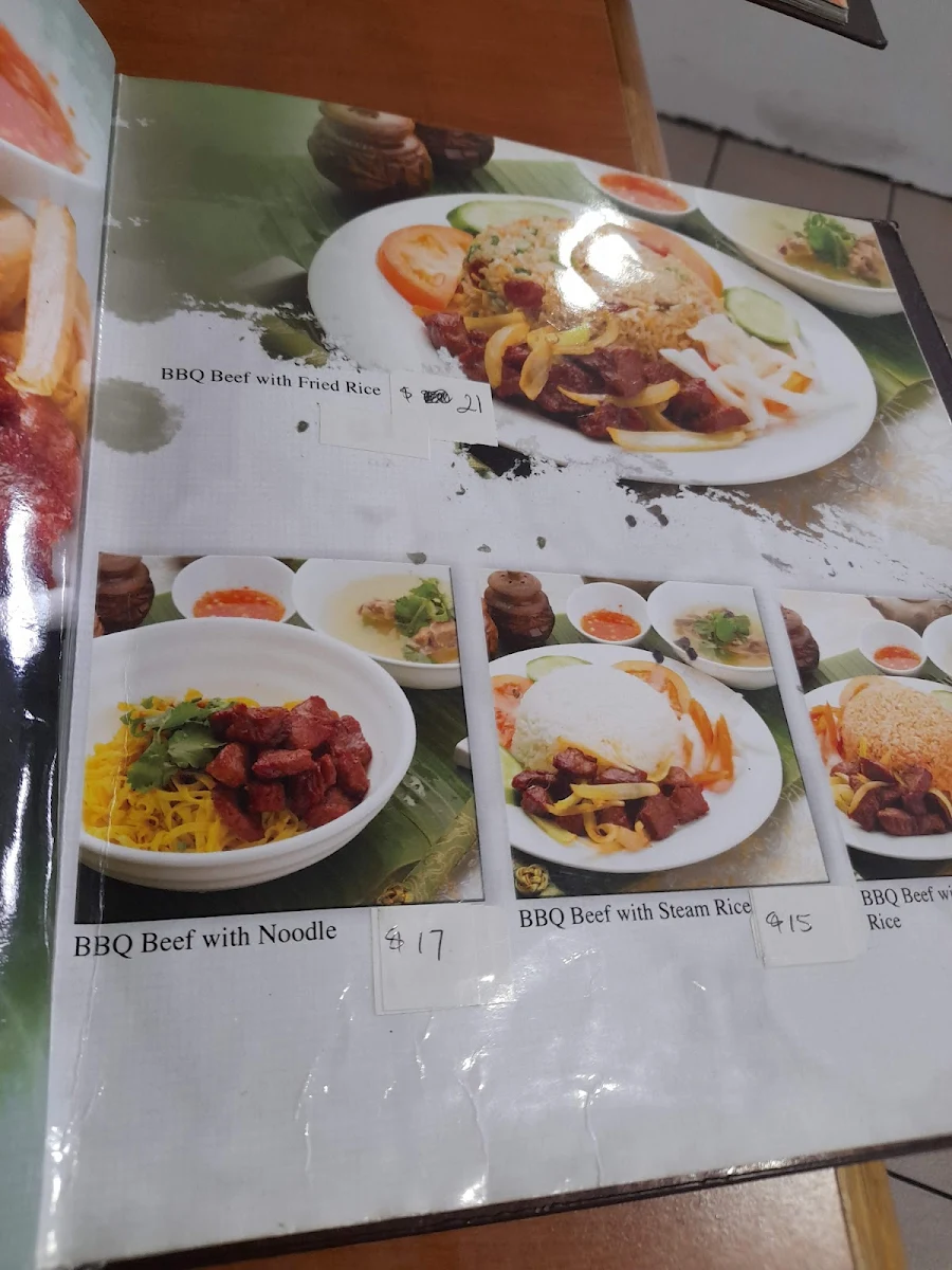 Menu, Battambang Restaurant II