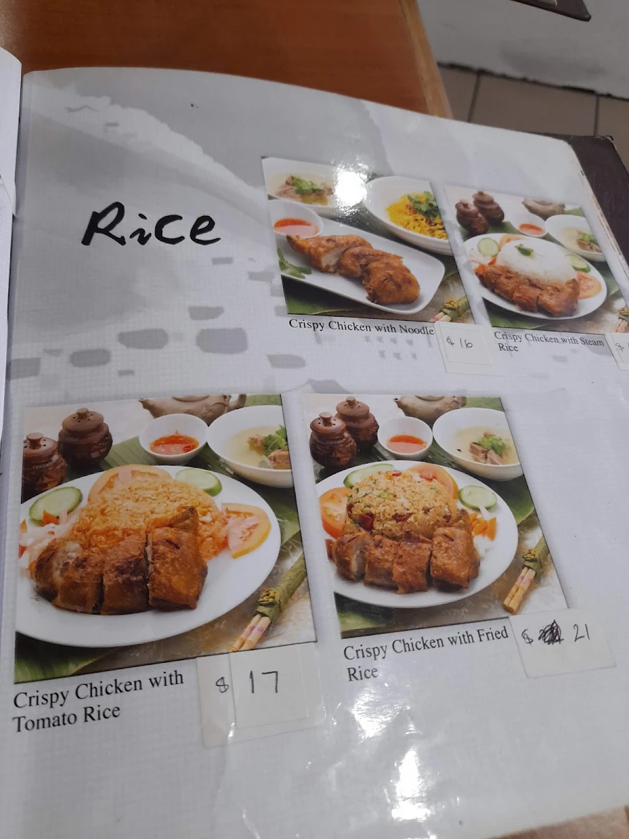 Menu, Battambang Restaurant II